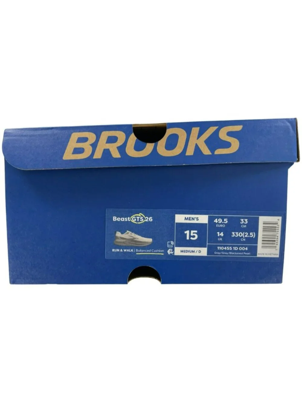 Brooks Beast GTS 26 Running Athletic Shoes Gray/Blackened Pearl Men's Sz 15 NEW